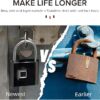 Anti-rust feature of smart fingerprint padlock