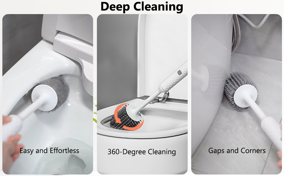 Deep cleaning of electric toilet brush