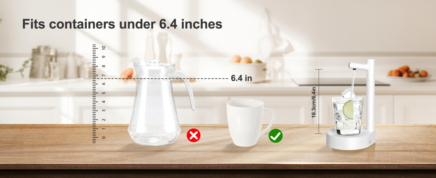 Cup size to fit into table water dispenser