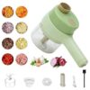 Different products of the operations of electric vegetable chopper