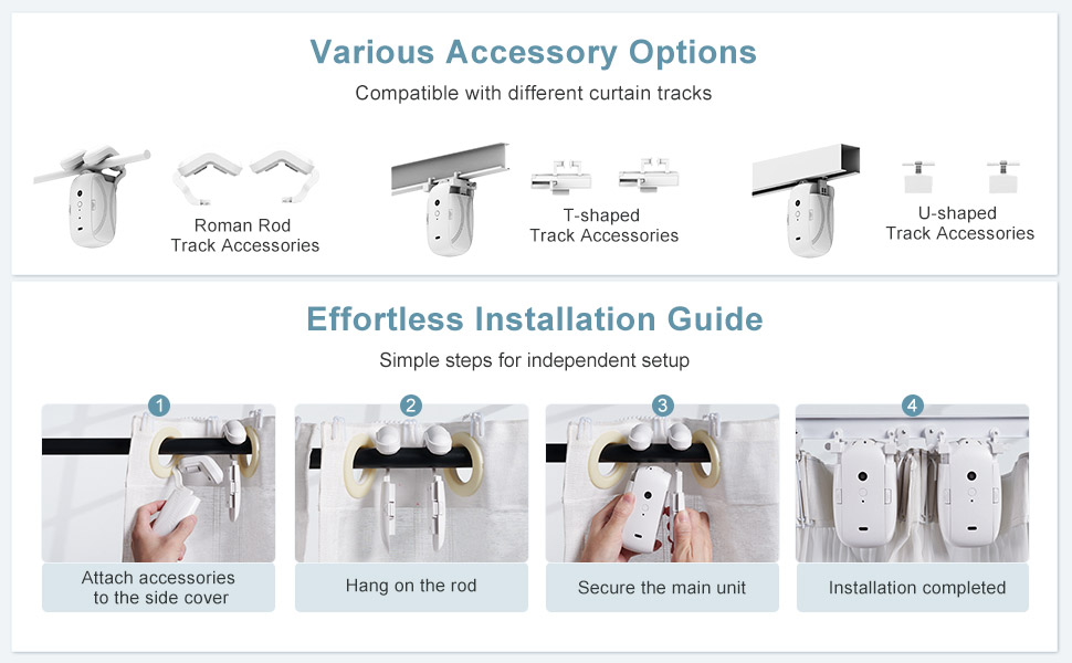 Easy installation of smart curtain opener