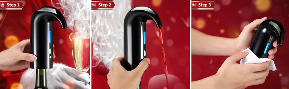 How to use Electric wine aerator