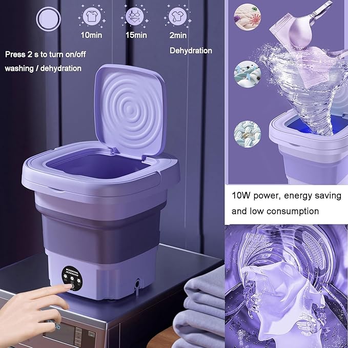 Power and energy consumption of foldable washing machine