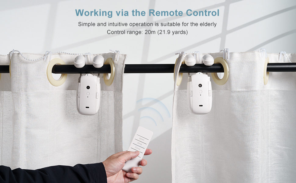 Remote controlling a smart curtain opener