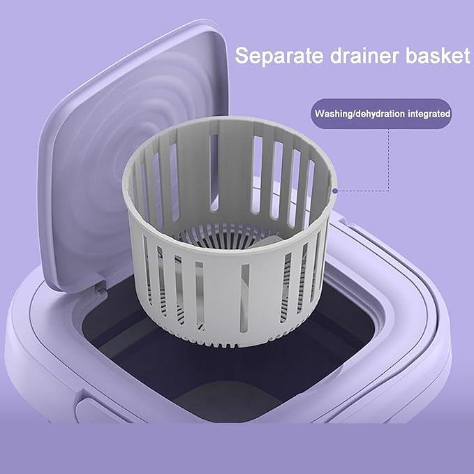 Seperate drainage basket of foldable washing machine