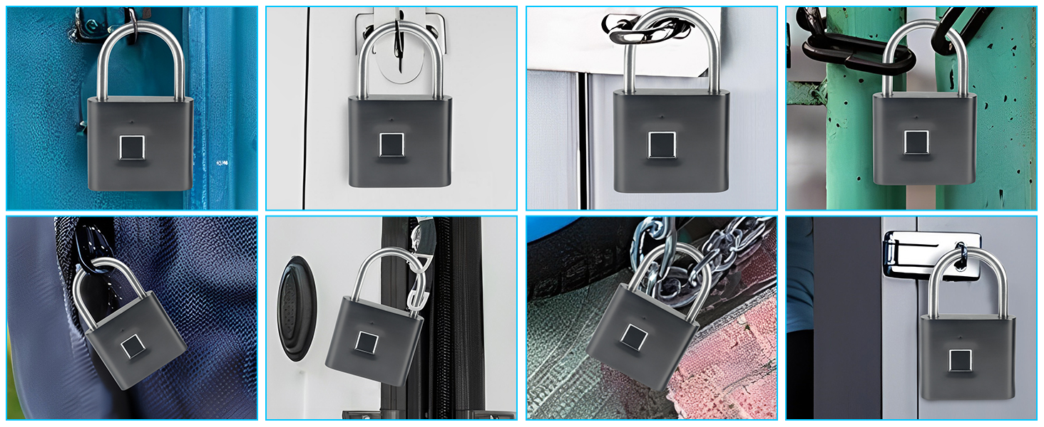 Versatile usage of smart fingerprint padlock