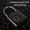 Waterproof feature of fingerprint padlock