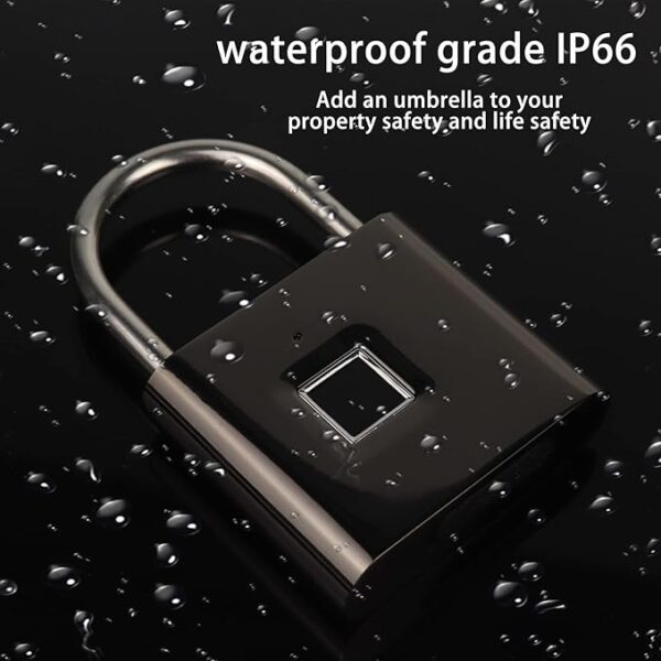 Waterproof feature of fingerprint padlock