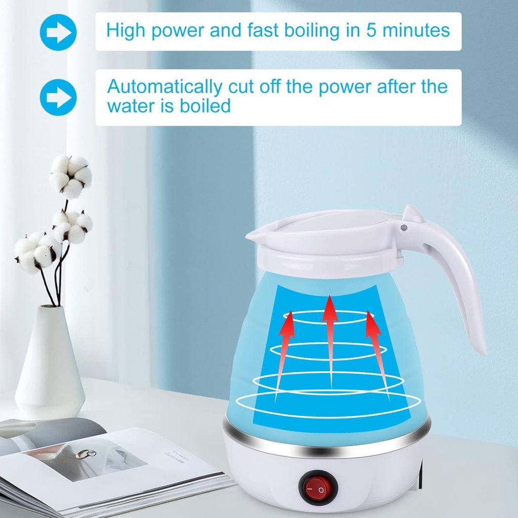 Fast boiling of foldable electric kettle