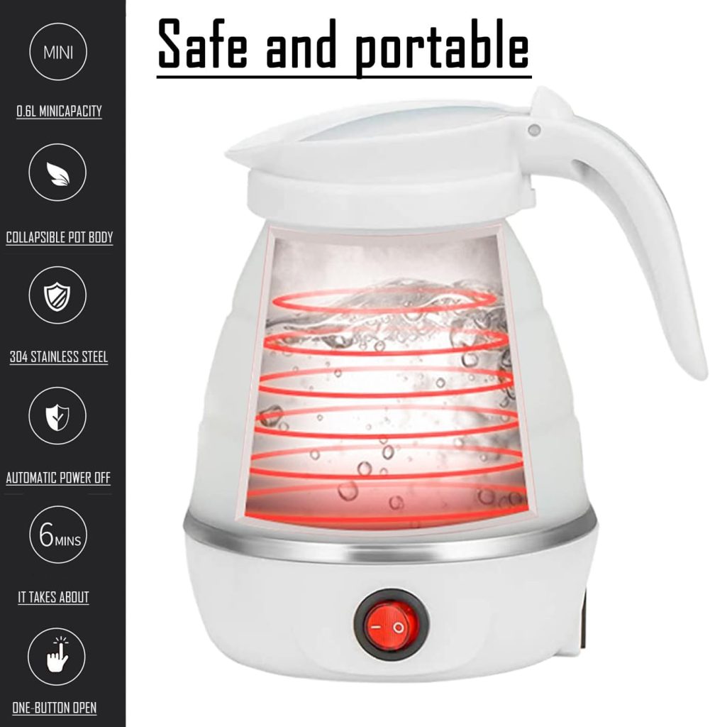 Safe and durable Foldable electric kettle