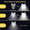 3 lighting modes of solar sensor light